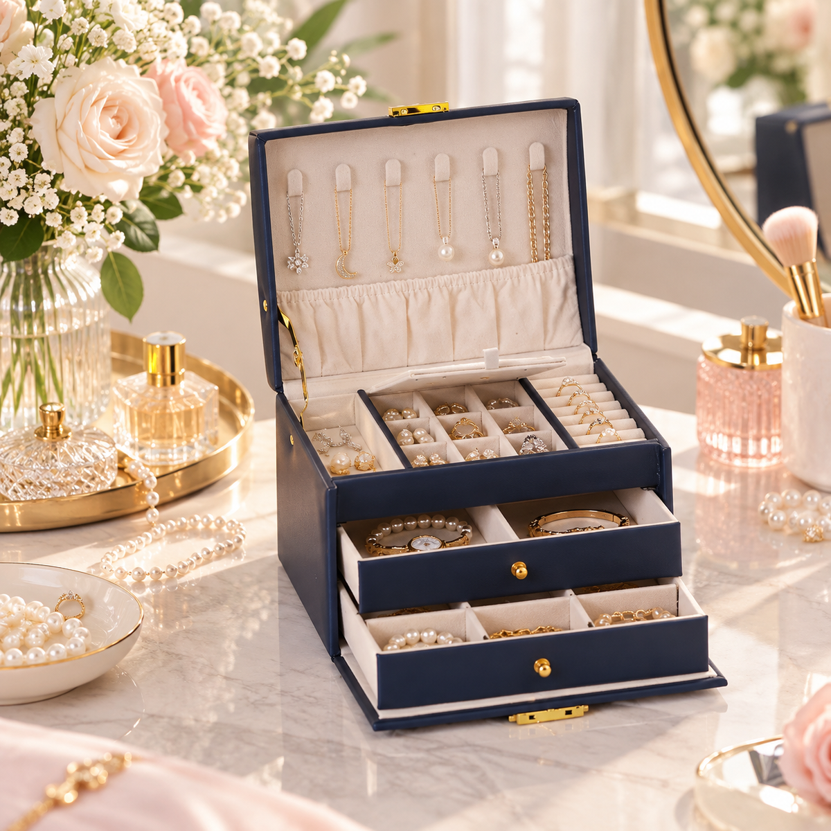 Noble 3-Layer Jewelry Box